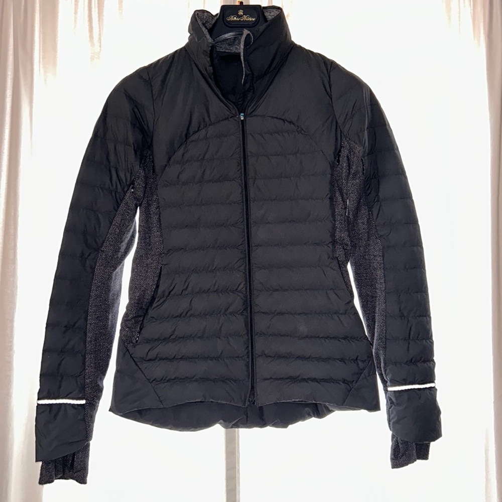 Lululemon Fluff Off Jacket RARE 6 Herringbone Gray
